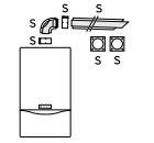 Valillant dymov.kondenz.vodorov. 60/100 1m +koleno