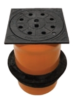 RVTEL-teleskop s liatinovým poklopom s odvetr.D315/12,5t pre 400 štvorec