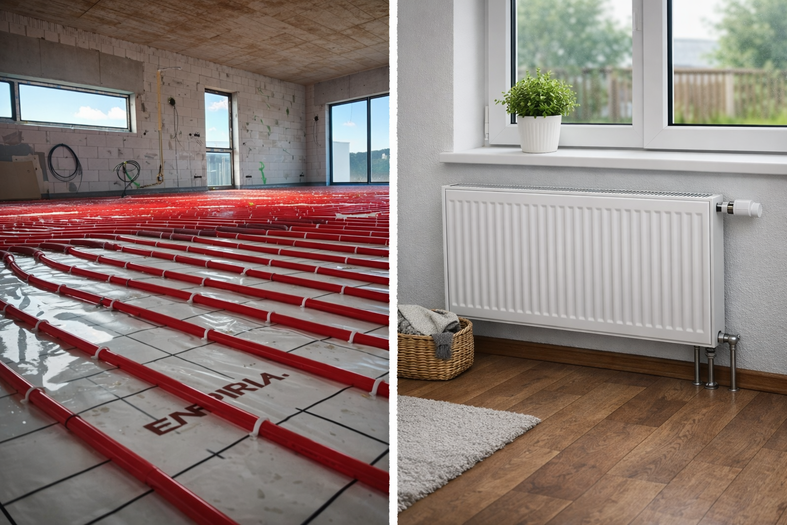 Rozhodujute sa medzi podlahovým vykurovaním a radiátormi?  