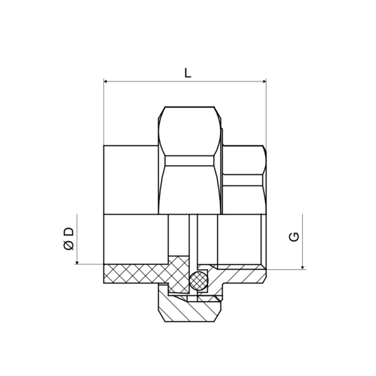 Pripojenie závit na rúru vnútorné PPR 32x1