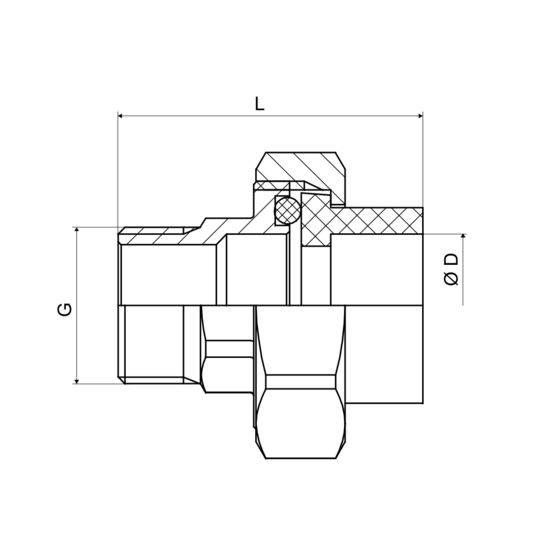 Pripojenie závit na rúru vonk PPR 20x1/2