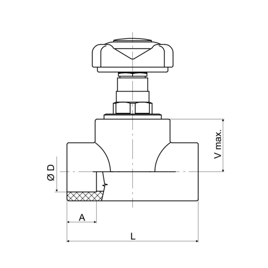 Ventil priamy PPR 25x25 plastový PN20