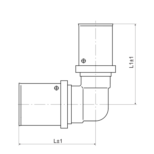 Press koleno redukované 20 x 16