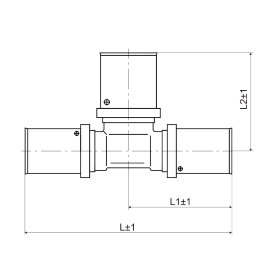 Press T-kus redukovaný 26 x 20 x 20