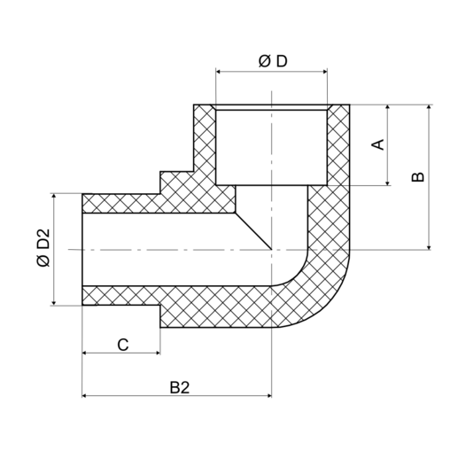 Koleno I. 90° PPR 32x32 PN20