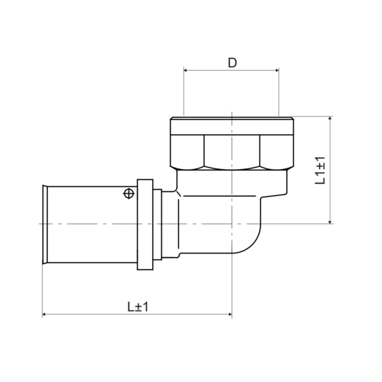 Press koleno F 26 x F3/4&quot;