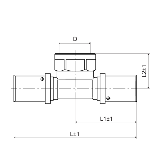 Press T-kus F 16 x F1/2&quot;